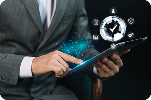 Professional woman using mobile device